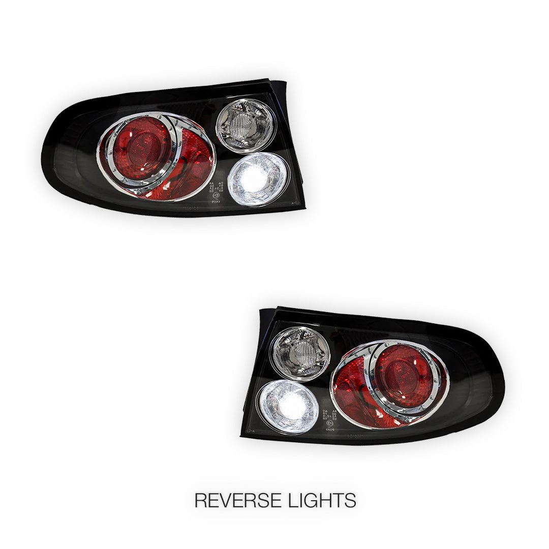 Holden Monaro V2 / VZ (2001 - 2006) Black Altezza Tail Lights LH + RH