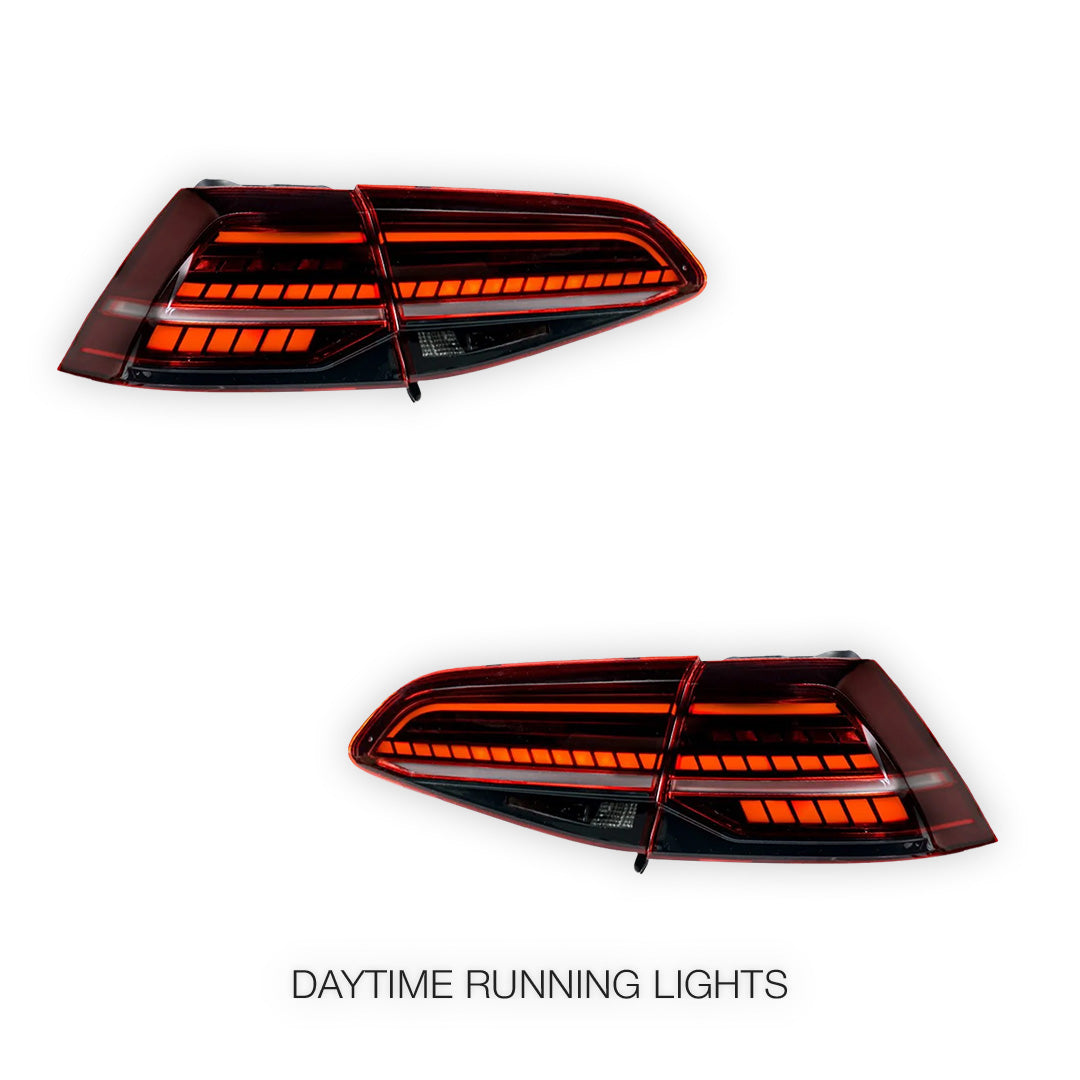 Volkswagen Golf MK7 (2013 - 2020) R Style Sequential Full LED Tail Lights LH + RH