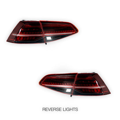 Volkswagen Golf MK7 (2013 - 2020) R Style Sequential Full LED Tail Lights LH + RH