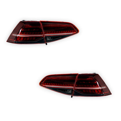 Volkswagen Golf MK7 (2013 - 2020) R Style Sequential Full LED Tail Lights LH + RH