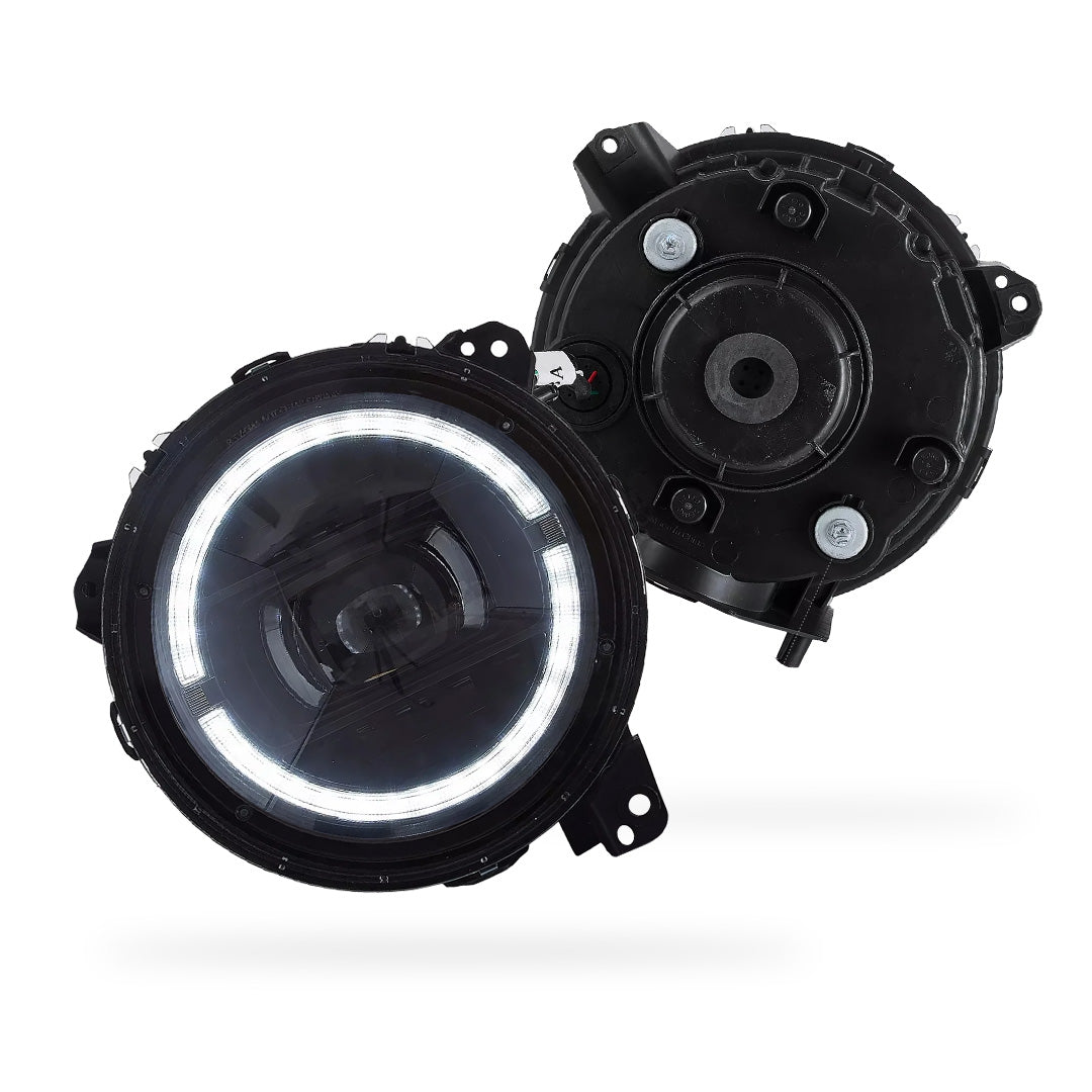 Jeep Wrangler JL (2018 - 2023) LED DRL Sequential 9" Headlights Halo  LH + RH