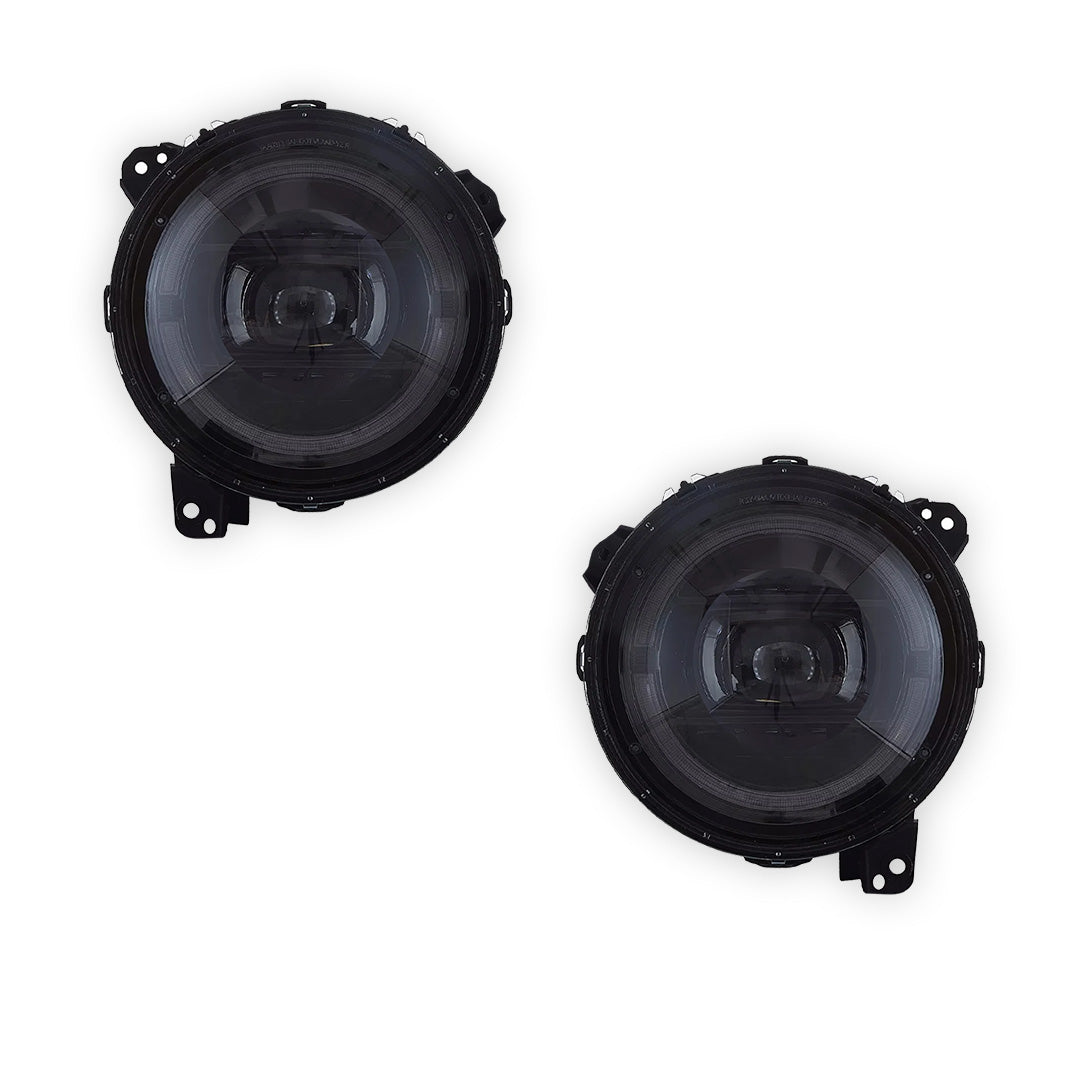 Jeep Wrangler JL (2018 - 2023) LED DRL Sequential 9" Headlights Halo  LH + RH