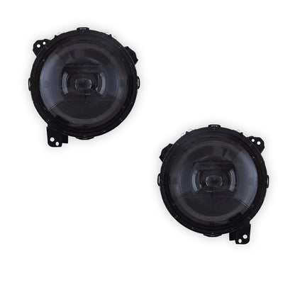 Jeep Wrangler JL (2018 - 2023) LED DRL Sequential 9" Headlights Halo  LH + RH