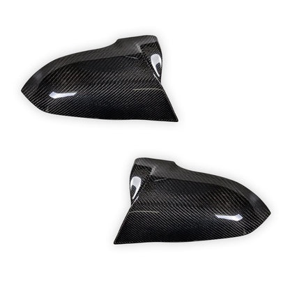 BMW 1 Series F40 / F52 (2017 - 2024) M Style Carbon Fiber Replacement Door Mirror Cover Caps LH + RH
