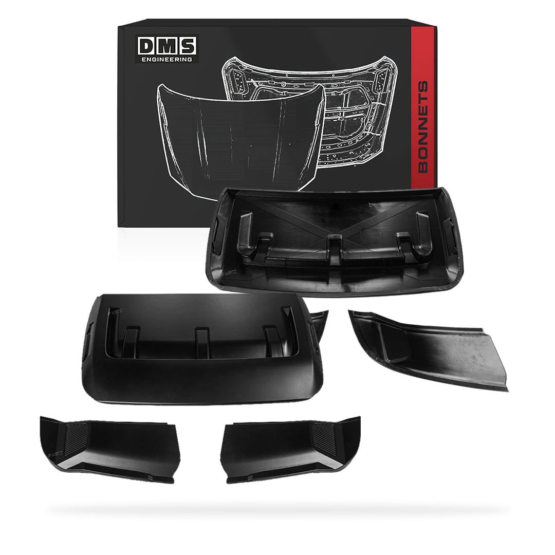Ford Everest UB (2022 - 2025) 3 pieces Black Scoop Plastic Vent Bonnet