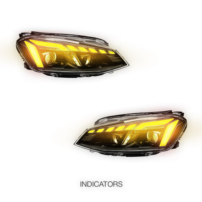 Volkswagen Golf MK7 (2013 - 2018) Animation DRL Projector Sequential Headlights LH + RH
