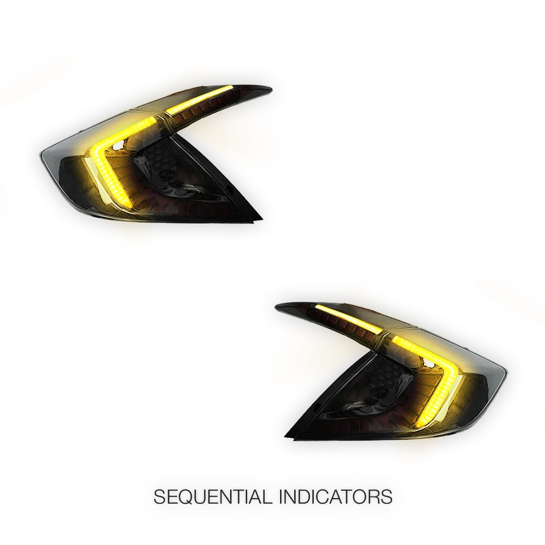 Honda Civic FC / FK (2016 - 2020) Smoked Tail Lights LH + RH
