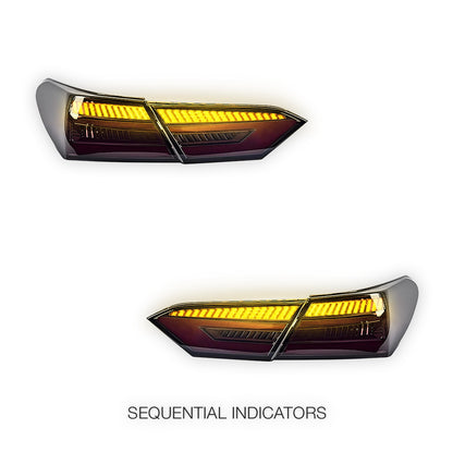 Toyota Camry XV70 (2018 - 2024) Smoked Animation Sequential Tail Lights LH + RH