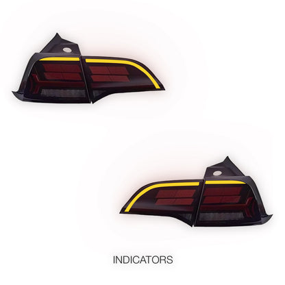 Tesla Model 3 (2017 - 2019) Red Tail Lights LH + RH
