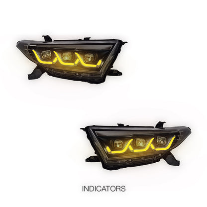 Toyota Kluger XU40 (2011 - 2013) Red Demon Eye Animation Headlights LH + RH