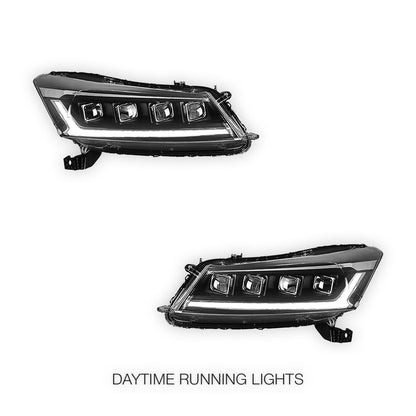 Honda Accord CP (2008 - 2012) Red Animation DRL Sequential Headlights LH + RH