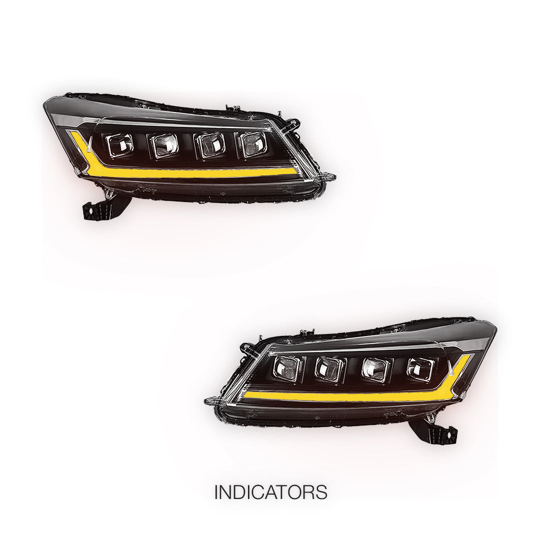 Honda Accord CP (2008 - 2012) Red Animation DRL Sequential Headlights LH + RH