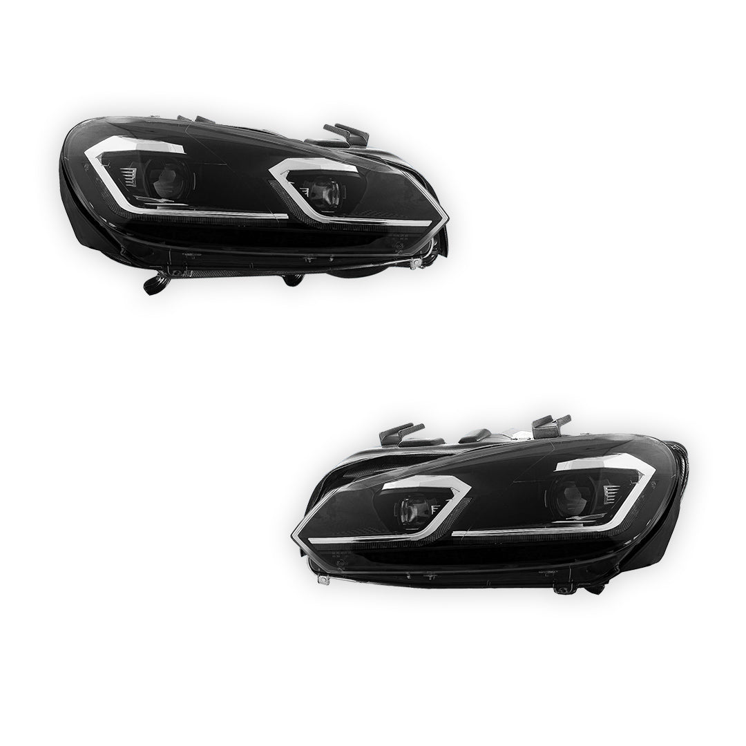 Volkswagen Golf MK6 (2008 - 2013) DRL Projector Sequential Headlights LH + RH
