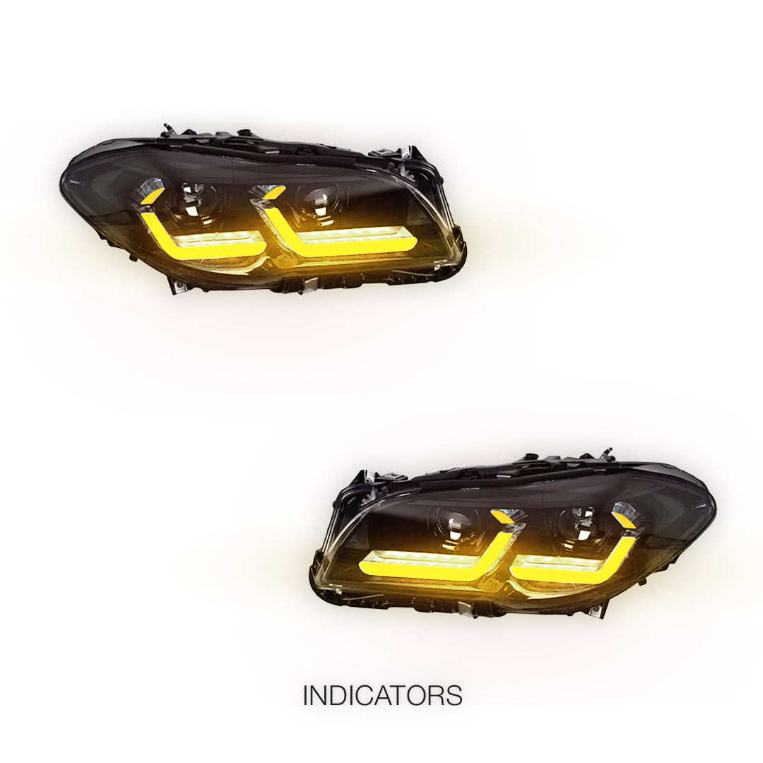 BMW 5 Series F10 (2011 - 2017) Clear Headlights LH + RH