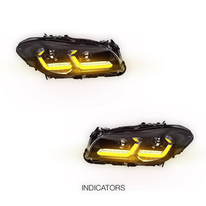 BMW 5 Series F10 (2011 - 2017) Clear Headlights LH + RH
