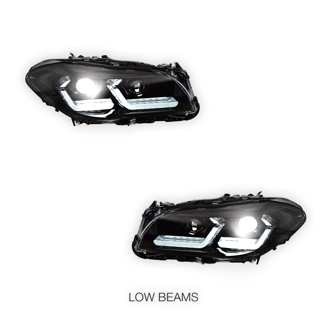 BMW 5 Series F10 (2011 - 2017) Clear Headlights LH + RH