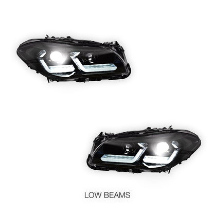 BMW 5 Series F10 (2011 - 2017) Clear Headlights LH + RH