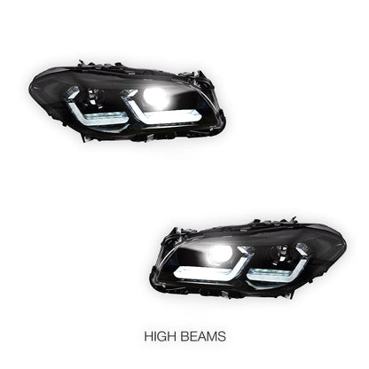 BMW 5 Series F10 (2011 - 2017) Clear Headlights LH + RH