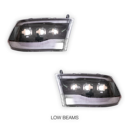 Dodge RAM 1500 (2009 - 2011) Clear Projector Headlights LH + RH