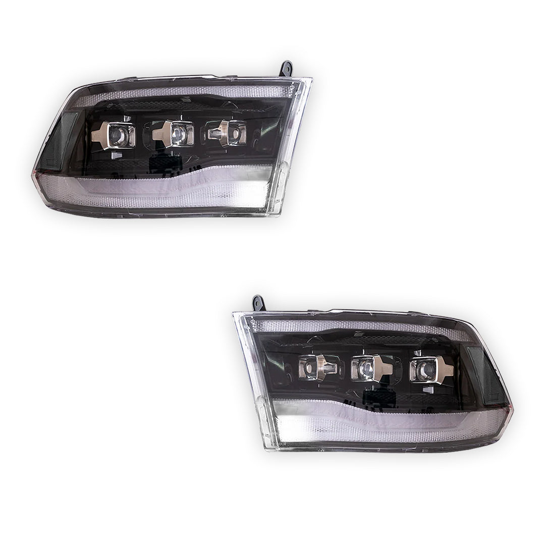 Dodge RAM 1500 (2009 - 2011) Clear Projector Headlights LH + RH