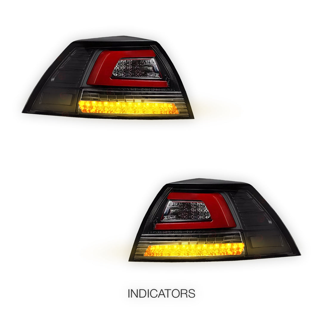Holden Commodore VE (2006 - 2013) Smoked Clear Sequential Tail Lights LH + RH