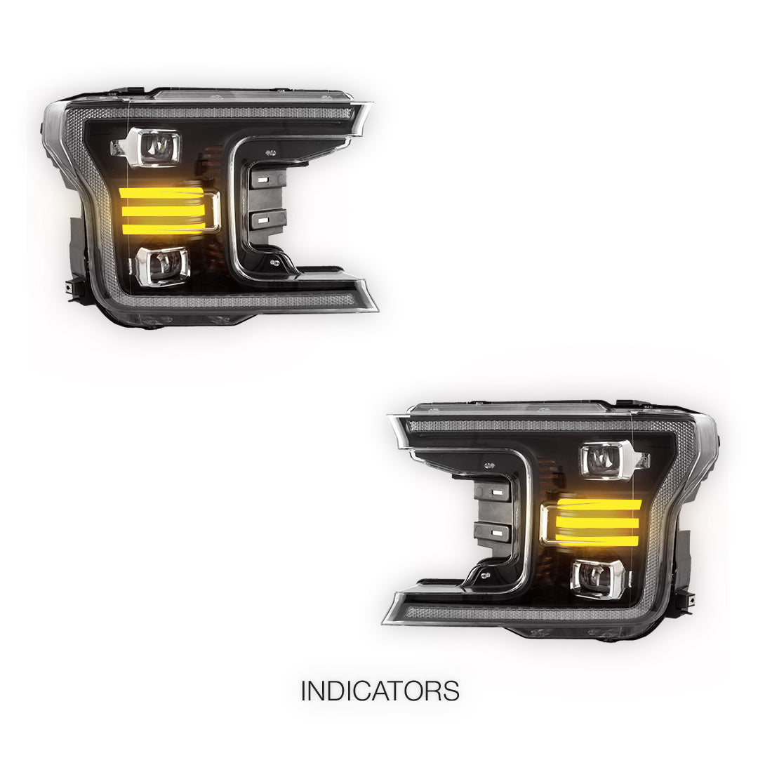 Ford F-150 (2018 - 2020) Projector Sequential Headlights LH + RH