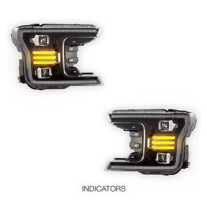 Ford F-150 (2018 - 2020) Projector Sequential Headlights LH + RH