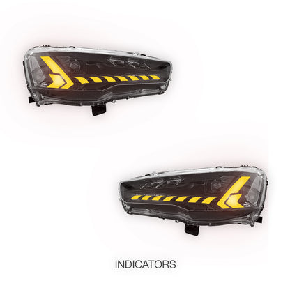 Mitsubishi Lancer CJ / CY / CZ (2008 - 2020) Clear Animation Sequential Headlights LH + RH