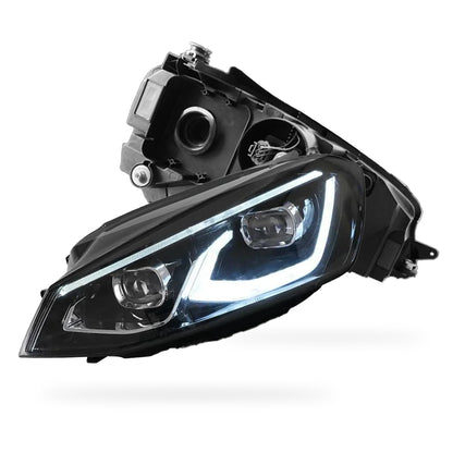 Volkswagen Golf MK7 (2013 - 2017) Red Projector Sequential Headlights LH + RH