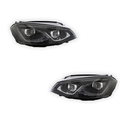 Volkswagen Golf MK7 (2013 - 2017) Red Projector Sequential Headlights LH + RH