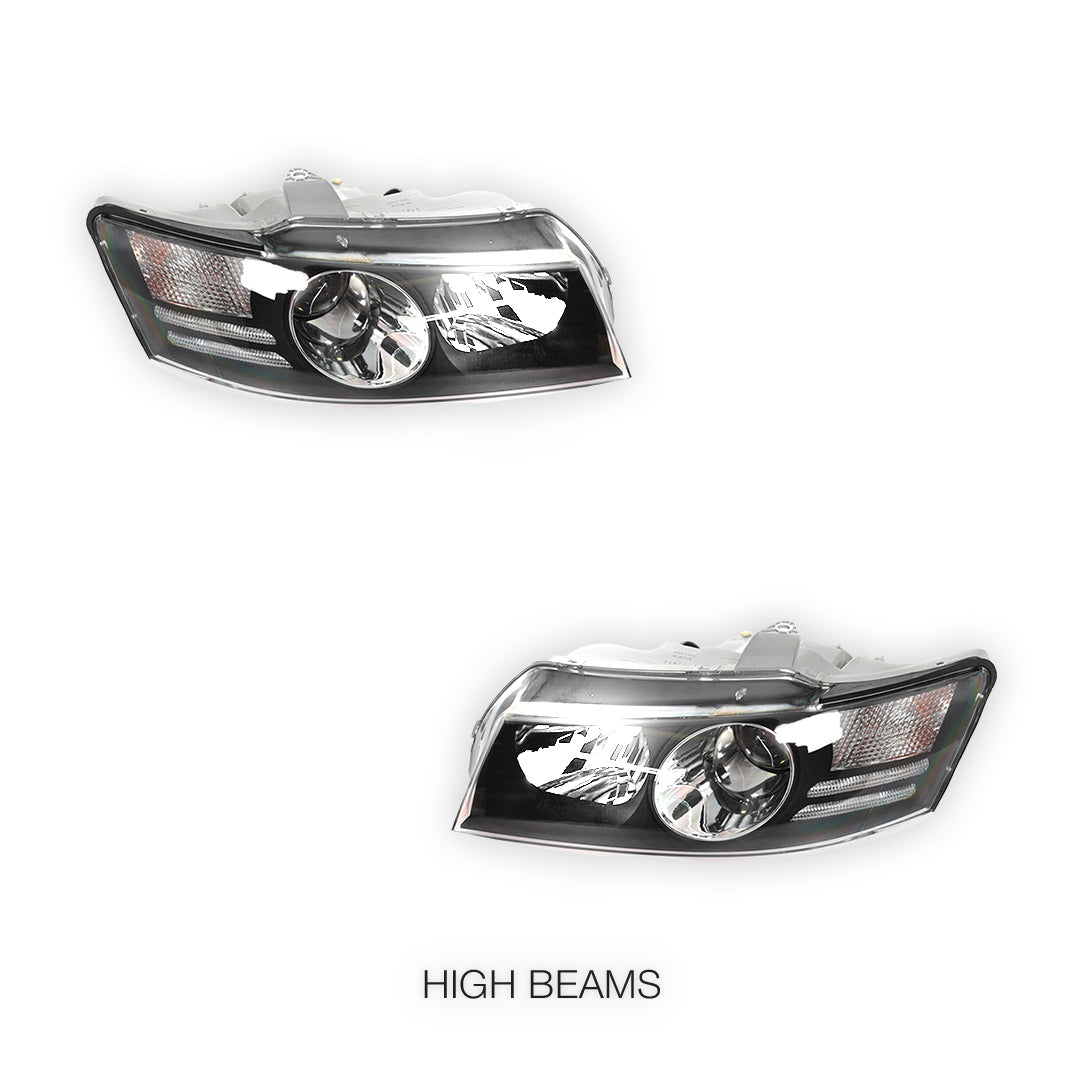 Holden Commodore VZ (2004 - 2007) Clear Projector Headlights LH + RH