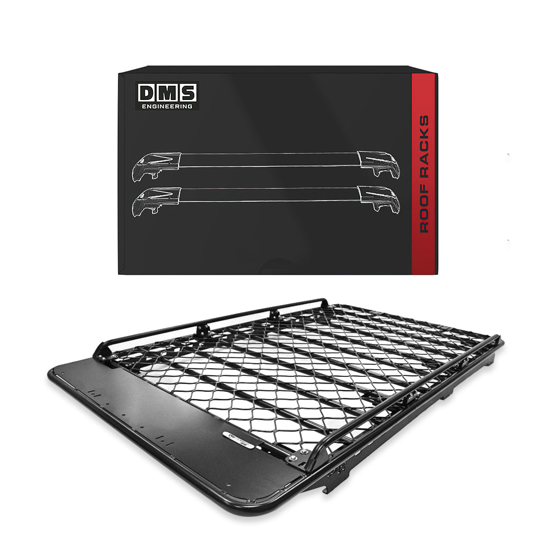 Nissan Patrol Y62 Ute / Y62 Wagon (2012 - 2024) Black 220x135cm Flat Mesh with Removable Side Rails Roof Rack