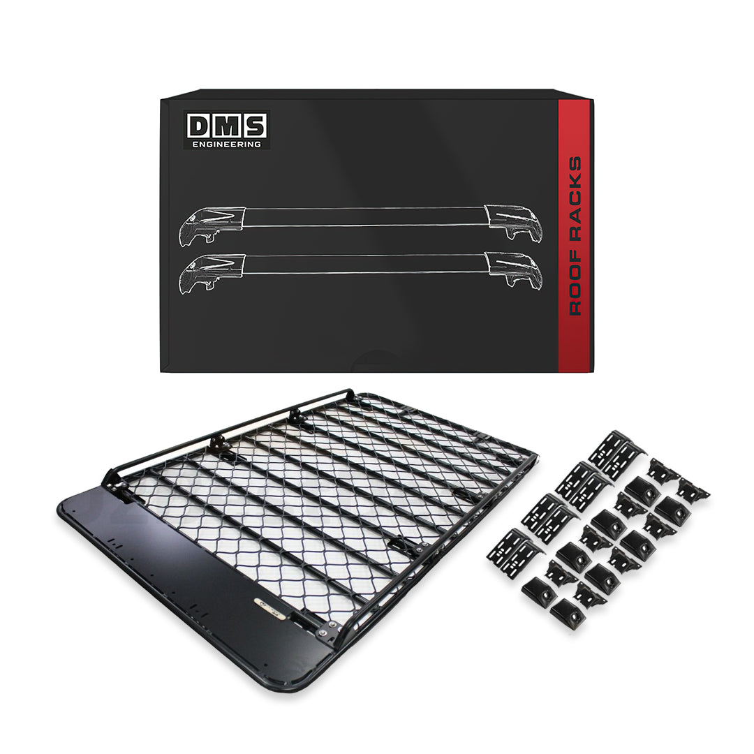 Nissan Patrol GQ / Y60 Wagon / GU / Y61 Wagon (1987 - 2016) Black 220x125cm Flat Mesh with Removable Side Rails Roof Rack