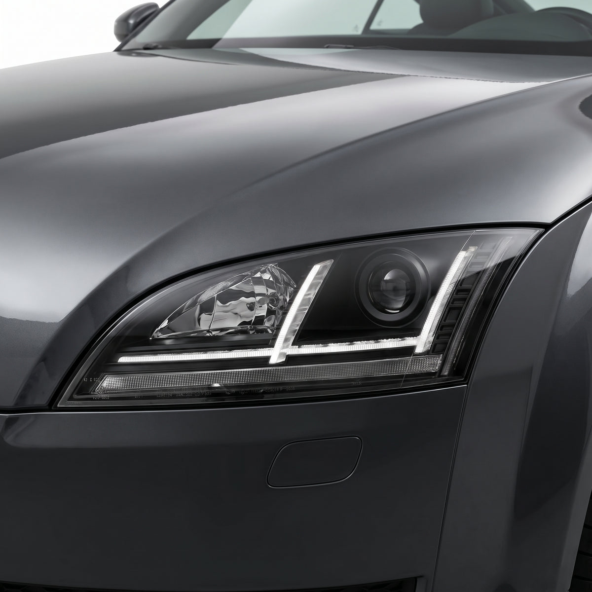 AUDI TT 8J (2006 - 2014) Halogen Model 3D DRL LED Projector Headlights with Sequential Indicator LH + RH installed