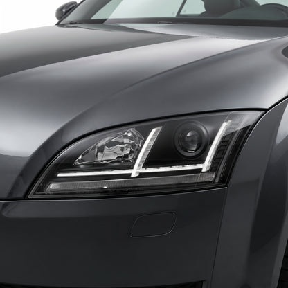 AUDI TT 8J (2006 - 2014) Halogen Model 3D DRL LED Projector Headlights with Sequential Indicator LH + RH installed