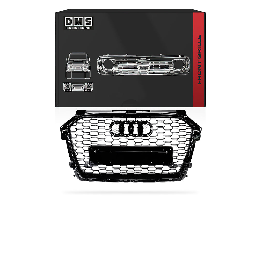 Audi A1 8X (2015 - 2019) Gloss Black RS1 Honeycomb Style Front Bumper Bar Grille