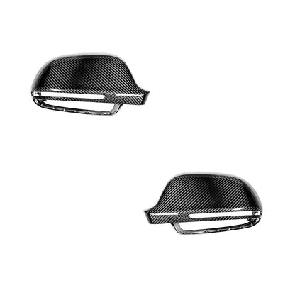 Audi A3 8P (2008 - 2010) Carbon Fiber Replacement Door Mirror Cover Caps LH + RH
