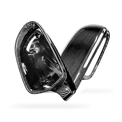 Audi A3 8P (2008 - 2010) Carbon Fiber Replacement Door Mirror Cover Caps LH + RH