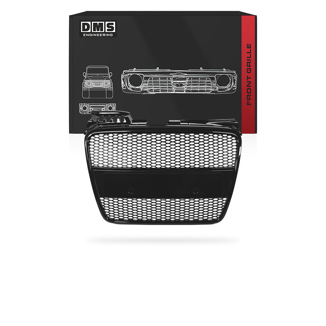 Audi A4 B7 (2005 - 2008) Gloss Black RS Honeycomb Front Bumper Grille