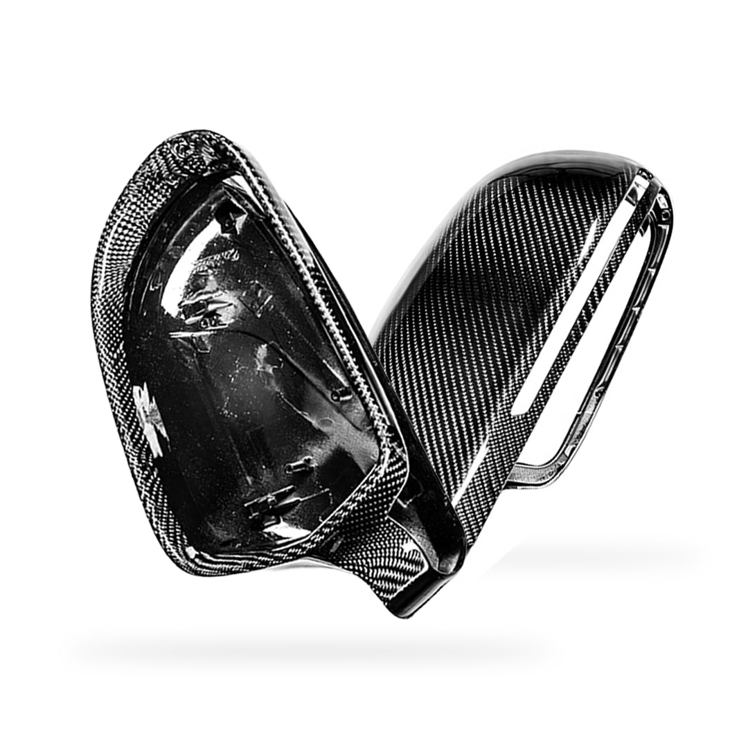Audi A4 B8 (2007 - 2010) Carbon Fiber Replacement Door Mirror Cover Caps LH + RH