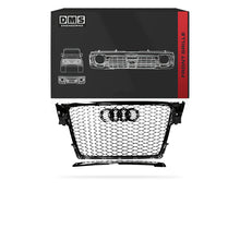 Audi A4 B8 (2009 - 2011) Gloss Black / Chrome Black Honeycomb RS4 Style Front Bumper Bar Grille