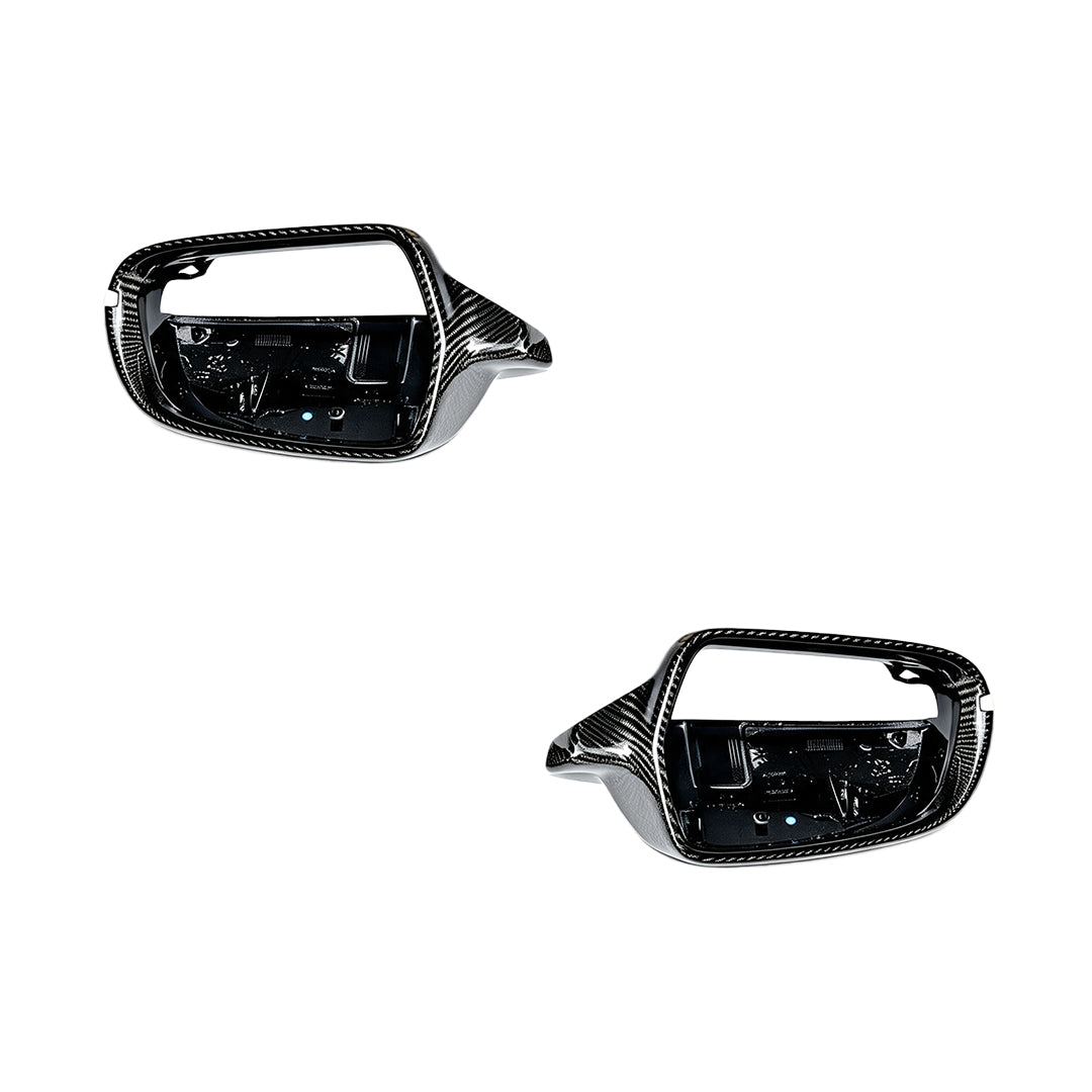 Audi A4 B8 (2010 - 2015) Carbon Fiber Replacement Door Mirror Cover Caps LH + RH