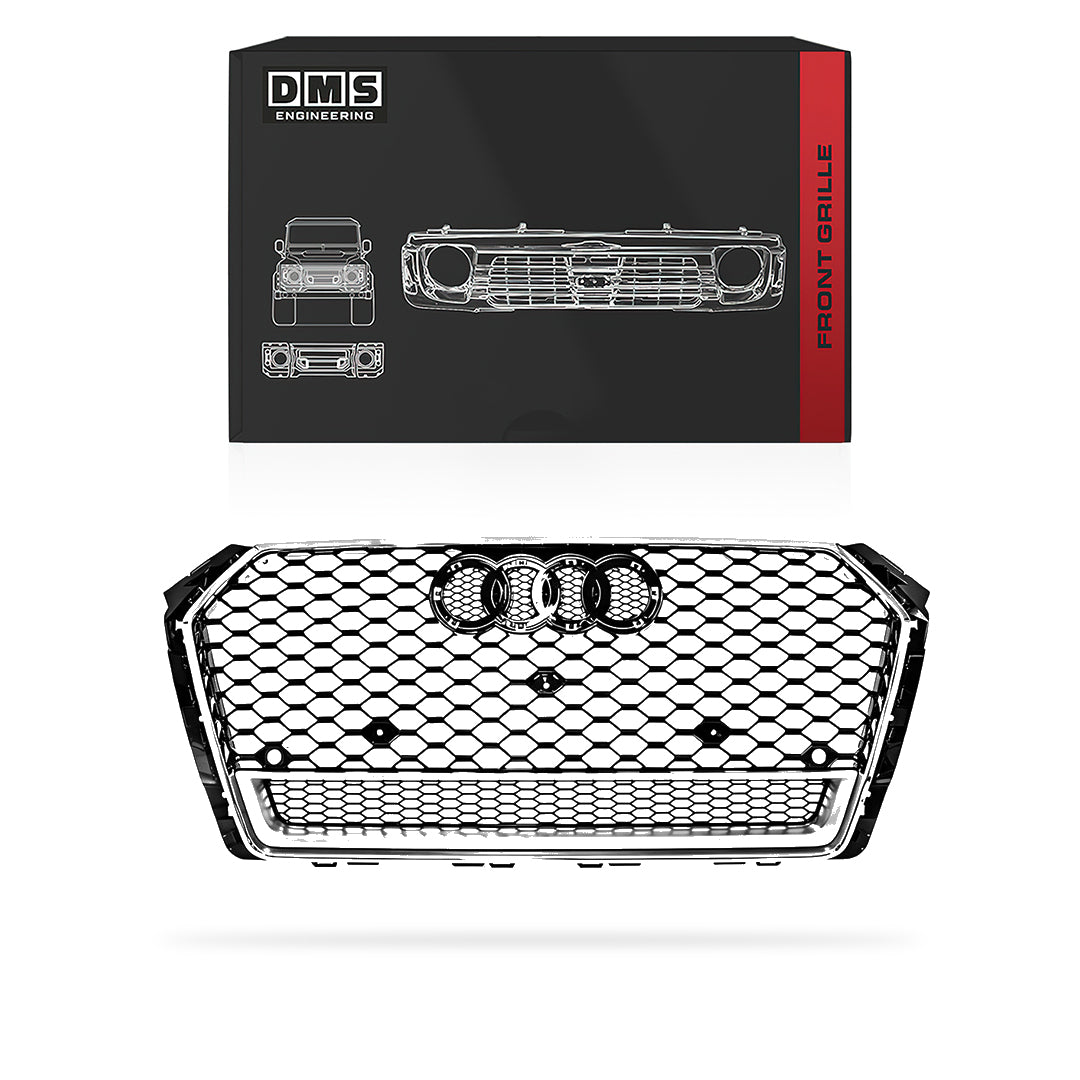 Audi A4 B9 (2016 - 2019) Chrome Black RS4 Style Grille