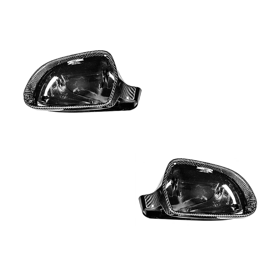 Audi A5 8T (2007 - 2009) Carbon Fiber Replacement Door Mirror Cover Caps LH + RH