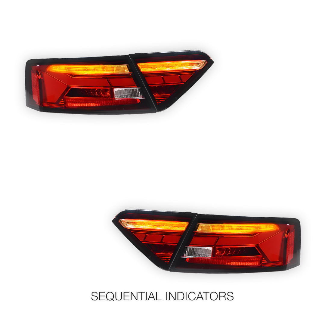 Audi A5 8T (2013 - 2016) Sequential Smoked Full LED Tail Lights LH + RH