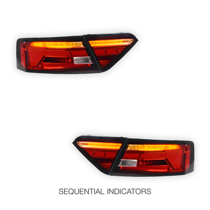 Audi A5 8T (2013 - 2016) Sequential Smoked Full LED Tail Lights LH + RH