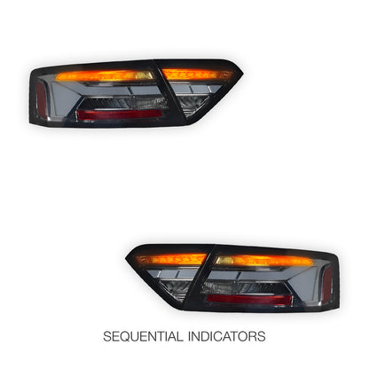 Audi A5 8T (2013 - 2016) Sequential Smoked Full LED Tail Lights LH + RH