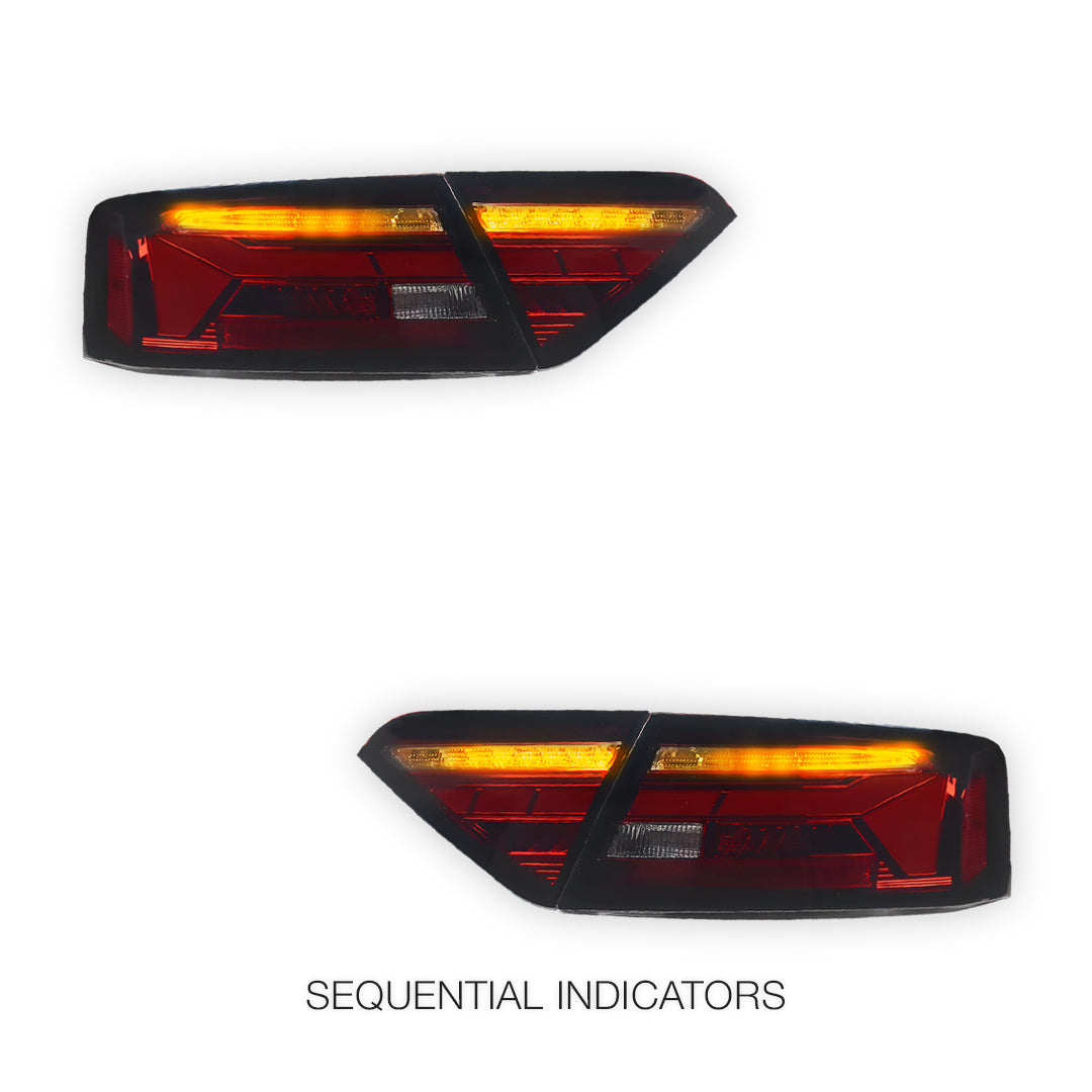 Audi A5 8T (2013 - 2016) Sequential Smoked Full LED Tail Lights LH + RH