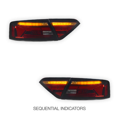 Audi A5 8T (2013 - 2016) Sequential Smoked Full LED Tail Lights LH + RH