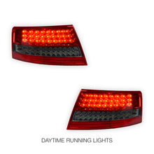 Audi A6 4F (2004 - 2007) Smoked Red Full LED Tail Lights LH + RH